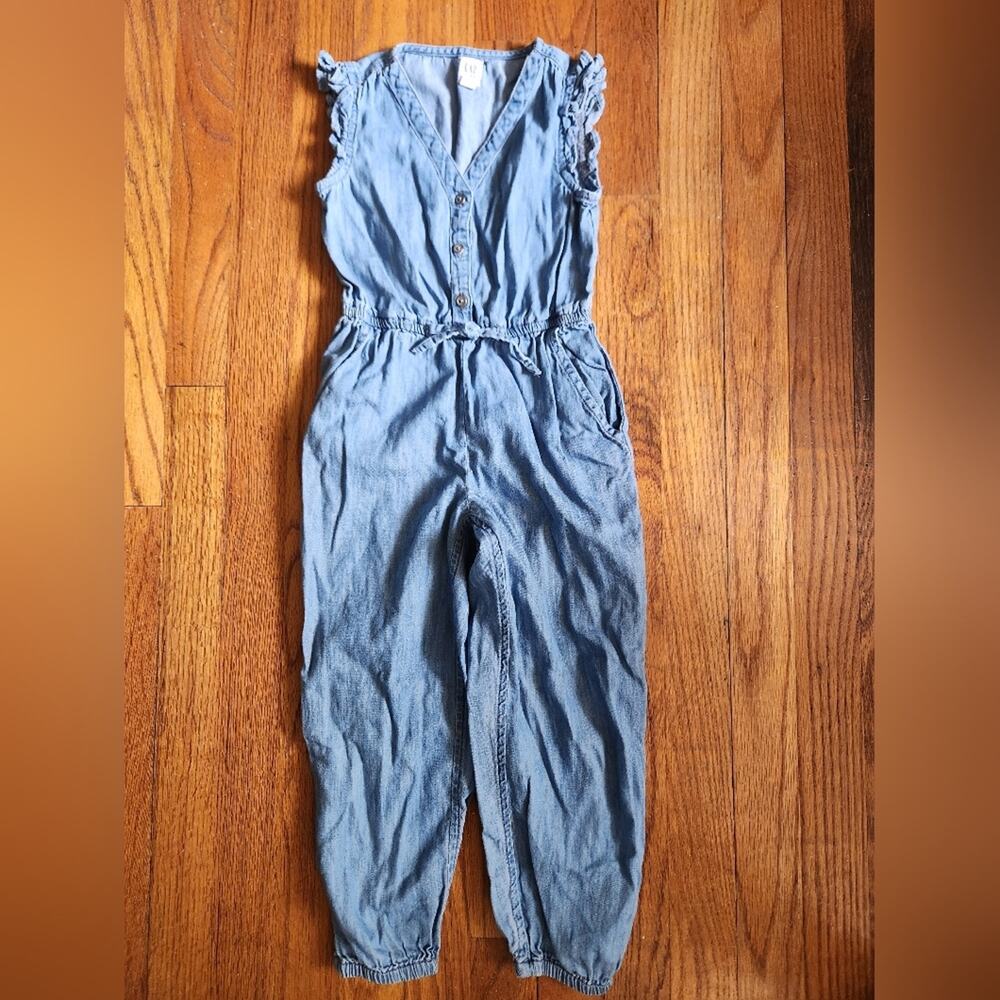 Girls Gap Chambray Jumpsuite